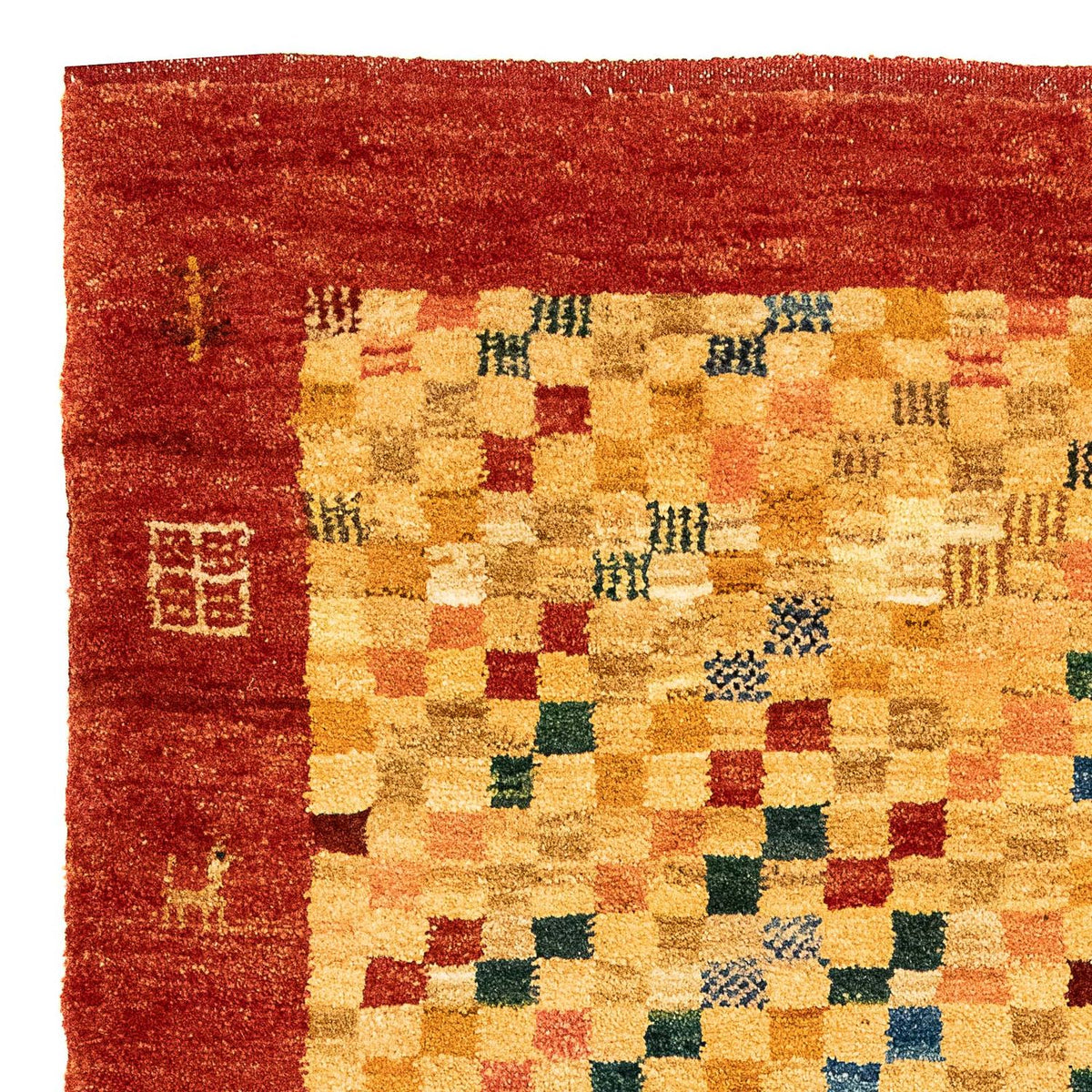 Gabbeh-matta - persisk - 139 x 78 cm - beige