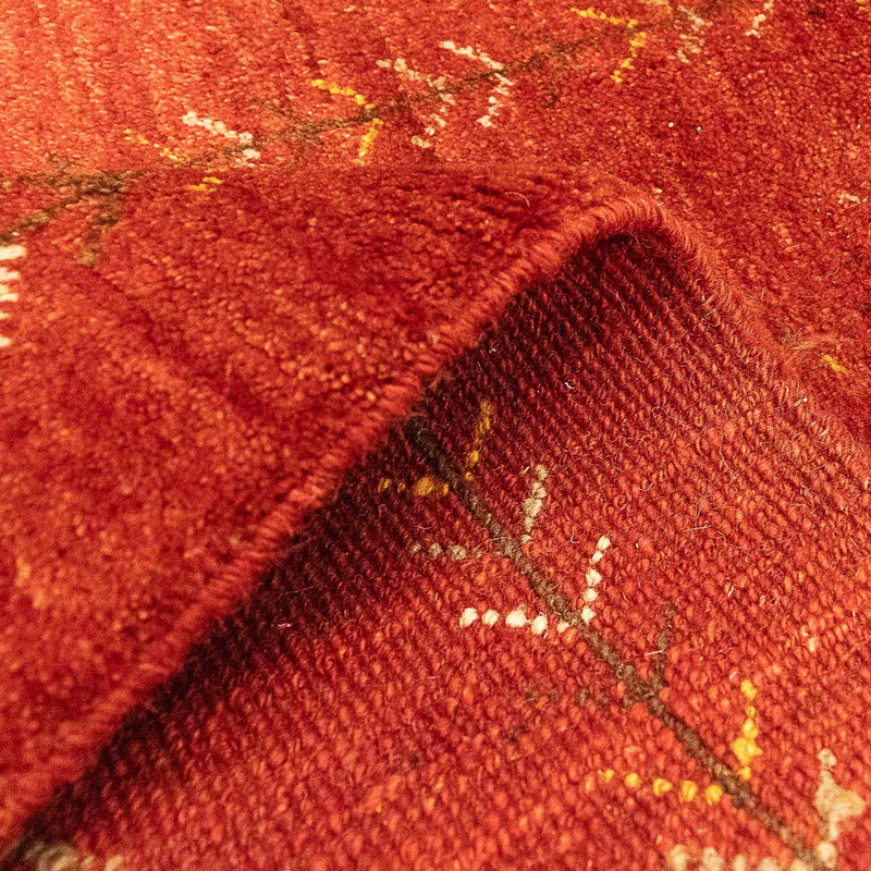 Gabbeh-matta - persisk - 137 x 75 cm - mörkröd