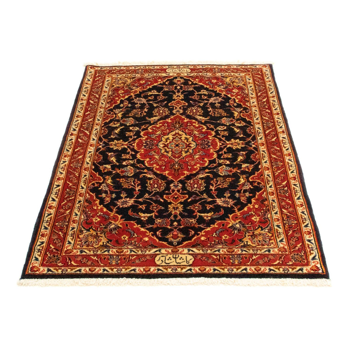 Persiska mattor - Keshan - 115 x 83 cm - mörkblå