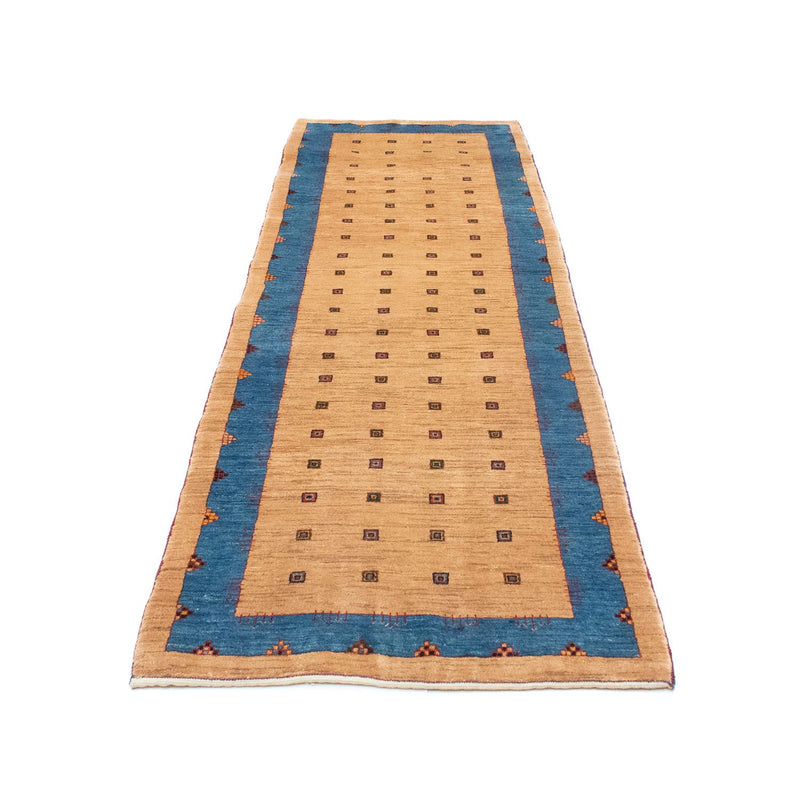 Runner Gabbeh-matta - Loribaft Persian - 300 x 85 cm - ljusbrun