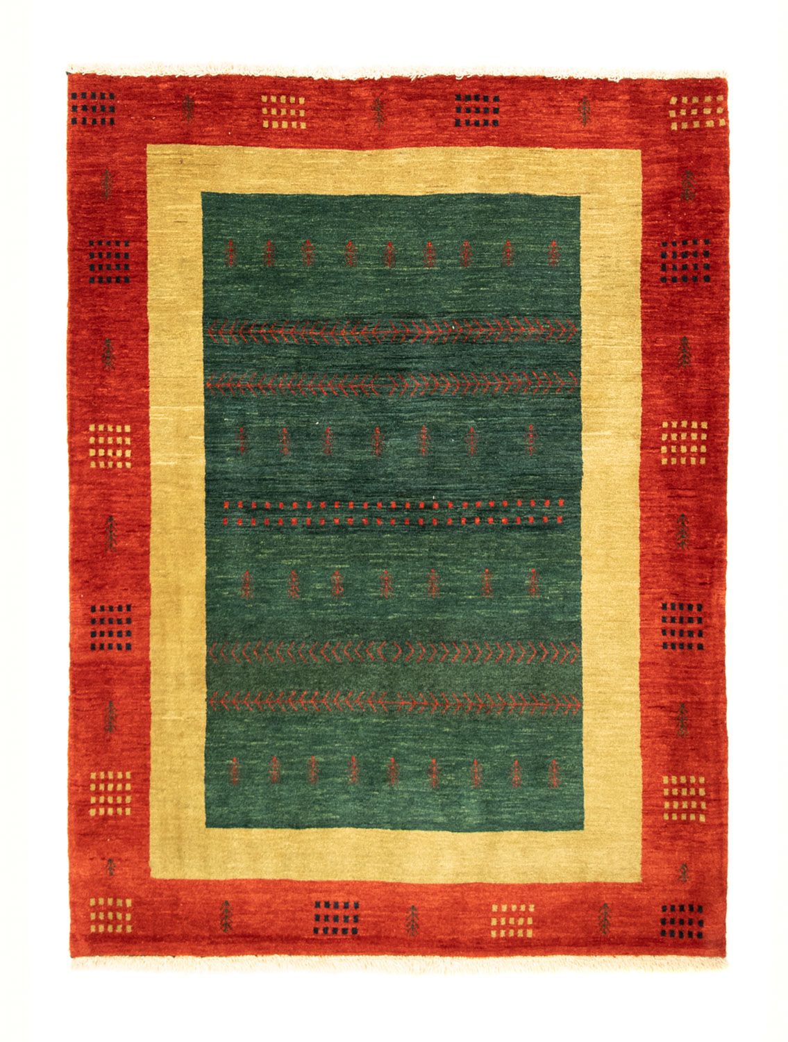 Gabbeh-matta - Loribaft Persian - 181 x 127 cm - grön