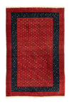 Loribaft Mattan 103x155cm - Perserteppich Wollteppich - Rektangulär / Röd / 103 x 155 cm Rektangulär