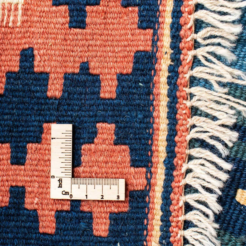 Kelim Carpet - orientalisk matta - 194 x 133 cm - blå