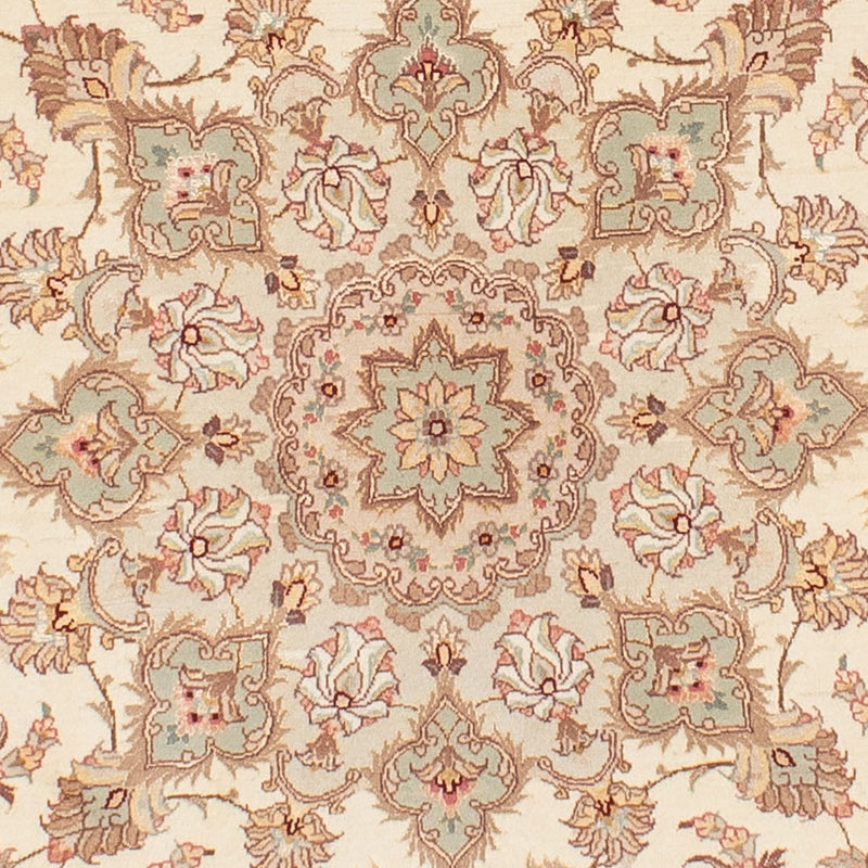 Persisk matta - Tabriz - Royal runt  - 146 x 146 cm - beige