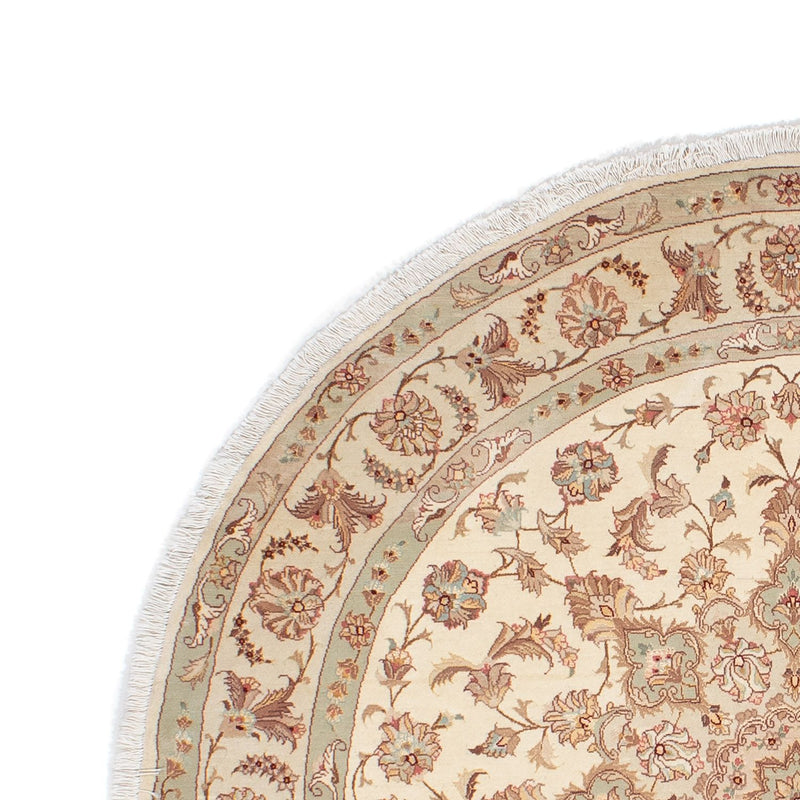Persisk matta - Tabriz - Royal runt  - 146 x 146 cm - beige
