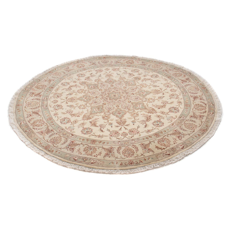 Persisk matta - Tabriz - Royal runt  - 146 x 146 cm - beige