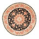 Persisk matta - Tabriz - Royal runt  - 153 x 153 cm - mörkblå