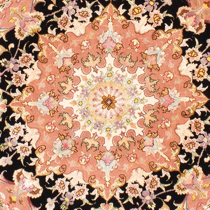 Persisk matta - Tabriz - Royal runt  - 153 x 153 cm - mörkblå