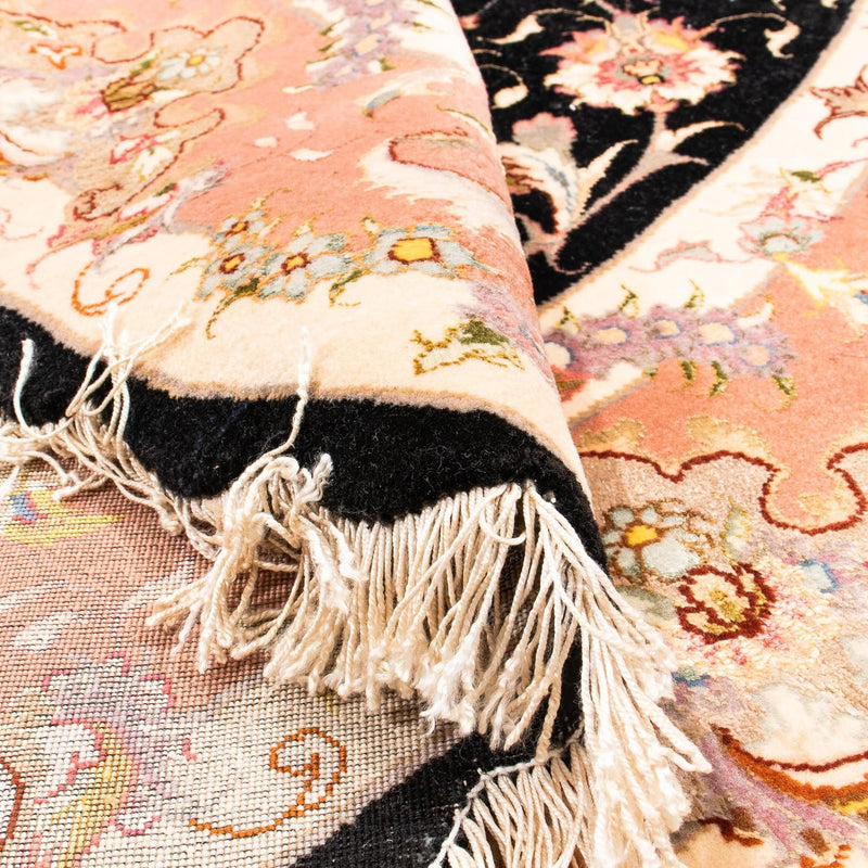 Persisk matta - Tabriz - Royal runt  - 153 x 153 cm - mörkblå