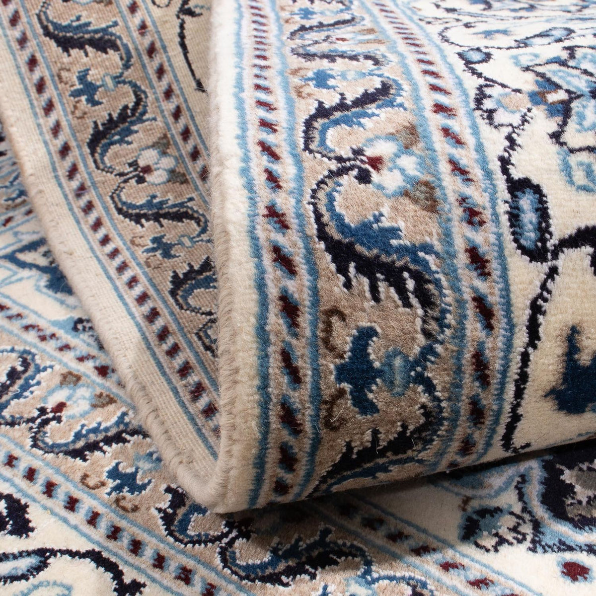 Persisk matta - Nain kvadrat  - 200 x 194 cm - mörkblå