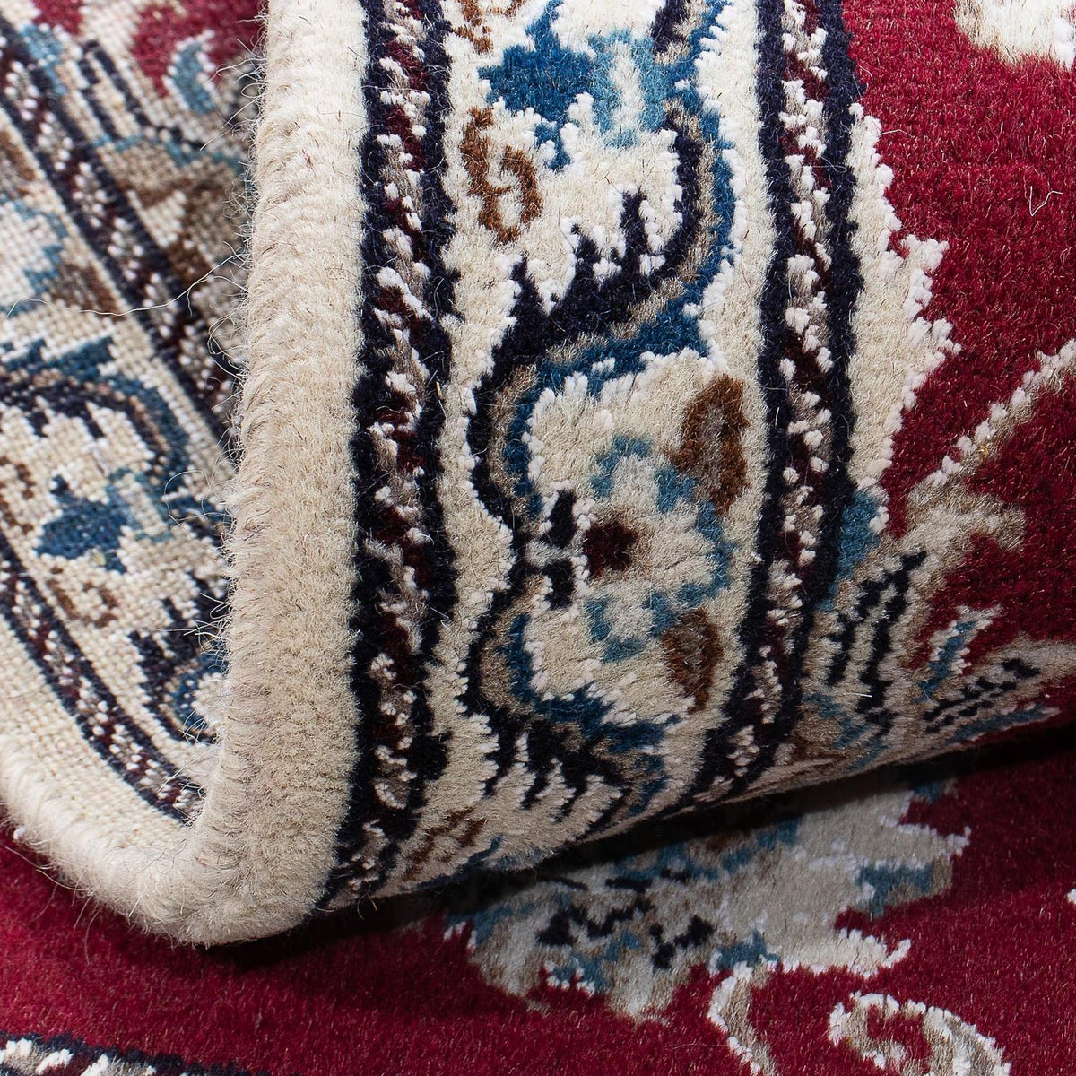 Persisk matta - Nain - 142 x 95 cm - mörkröd