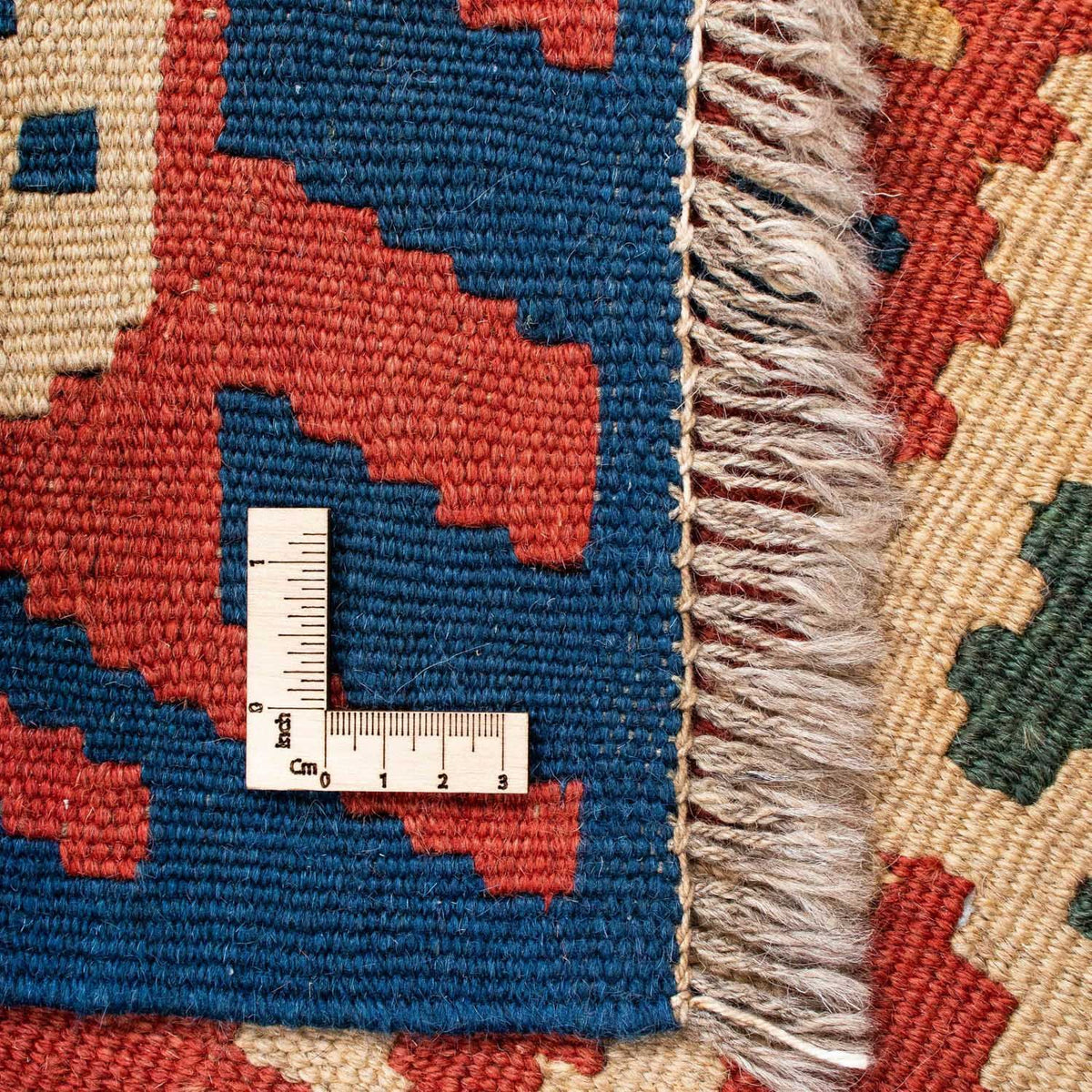 Kelim Carpet - orientalisk matta - 206 x 156 cm - mörkröd