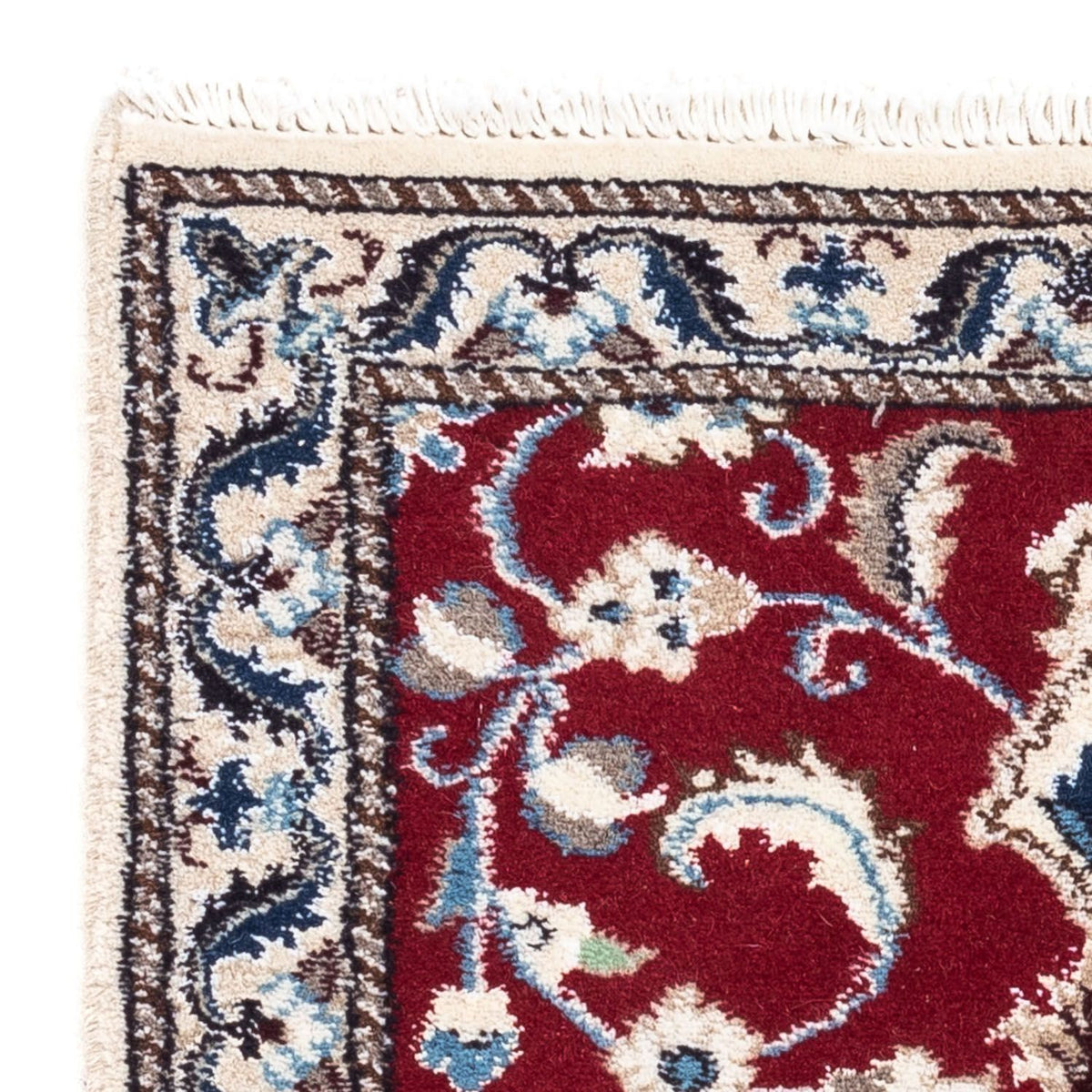 Persisk matta - Nain - 90 x 60 cm - mörkröd