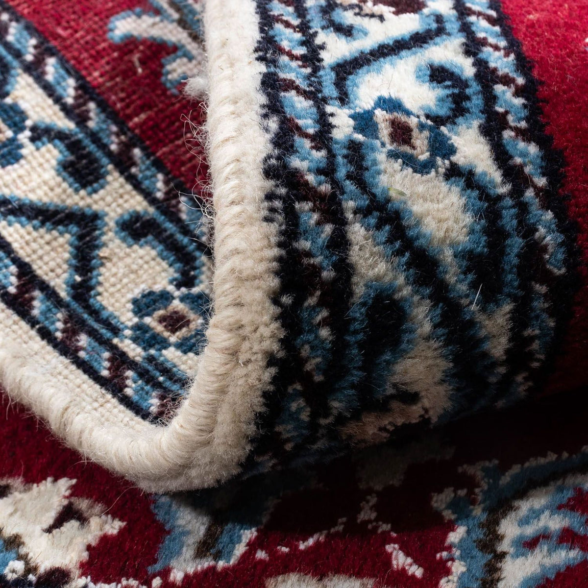 Persisk matta - Nain - 90 x 60 cm - mörkröd