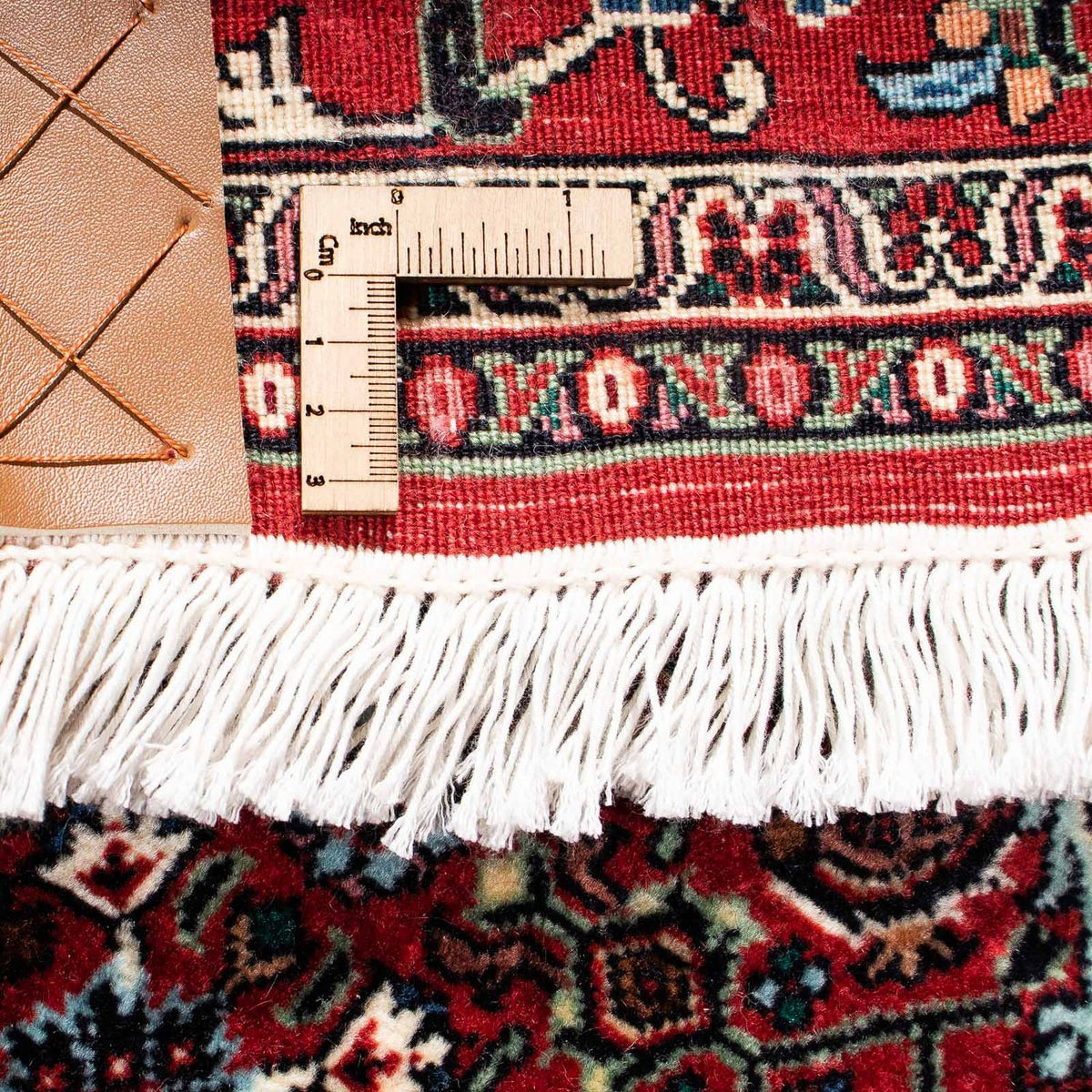 Persisk matta - Bijar - 235 x 170 cm - mörkröd