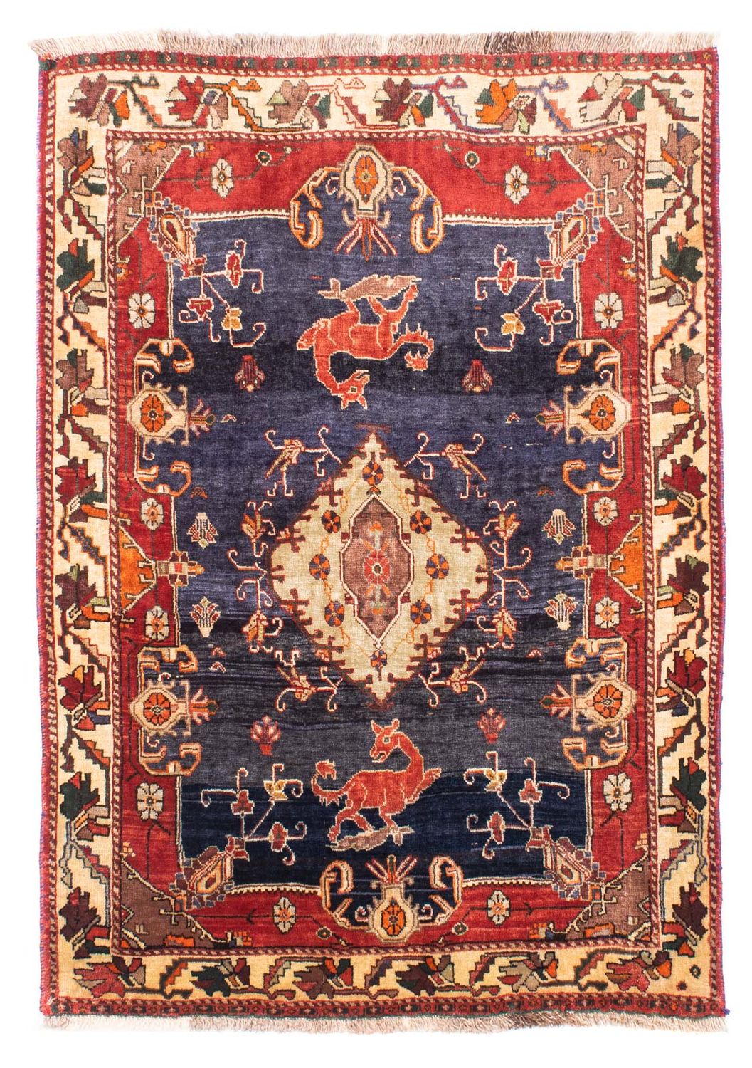 Persisk matta - Nomadic - 170 x 117 cm - mörkblå