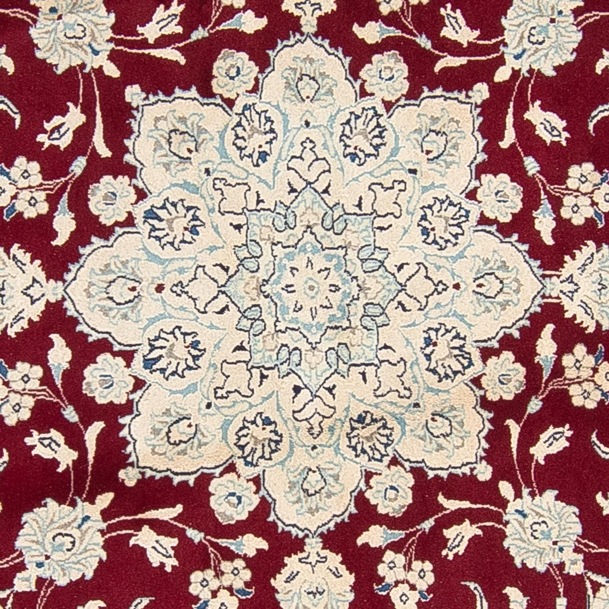 Persisk matta - Nain runt  - 245 x 245 cm - mörkröd