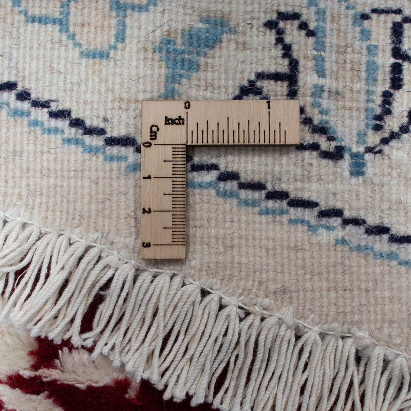 Persisk matta - Nain runt  - 290 x 290 cm - mörkröd