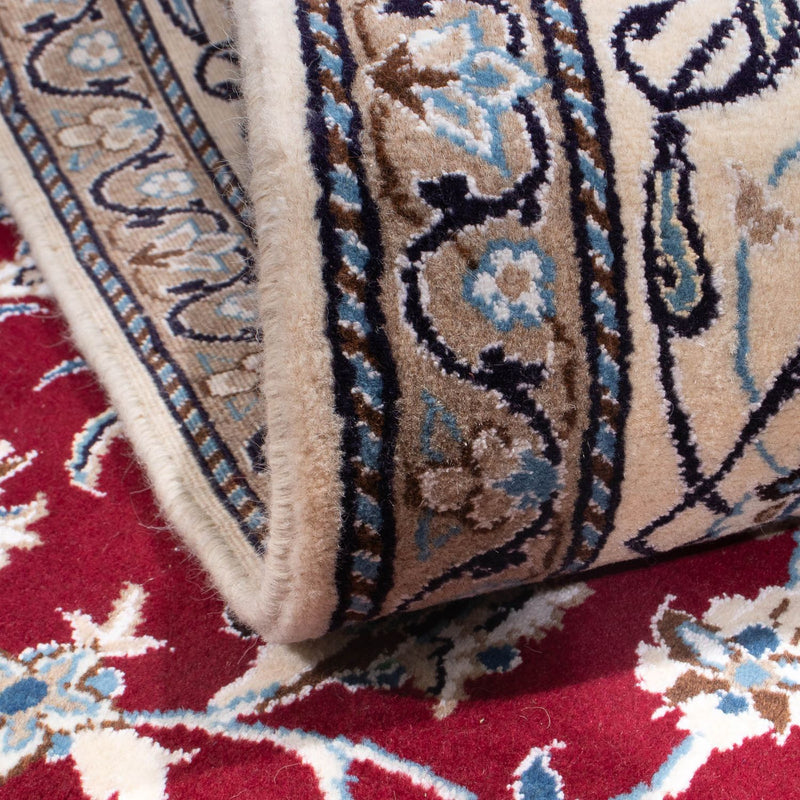 Persisk matta - Nain - 296 x 195 cm - mörkröd