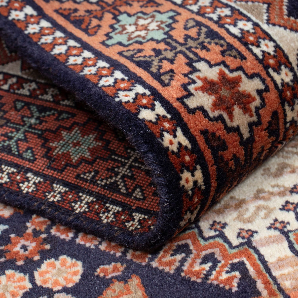 Runner Persisk matta - Nomadic - 193 x 83 cm - mörkblå