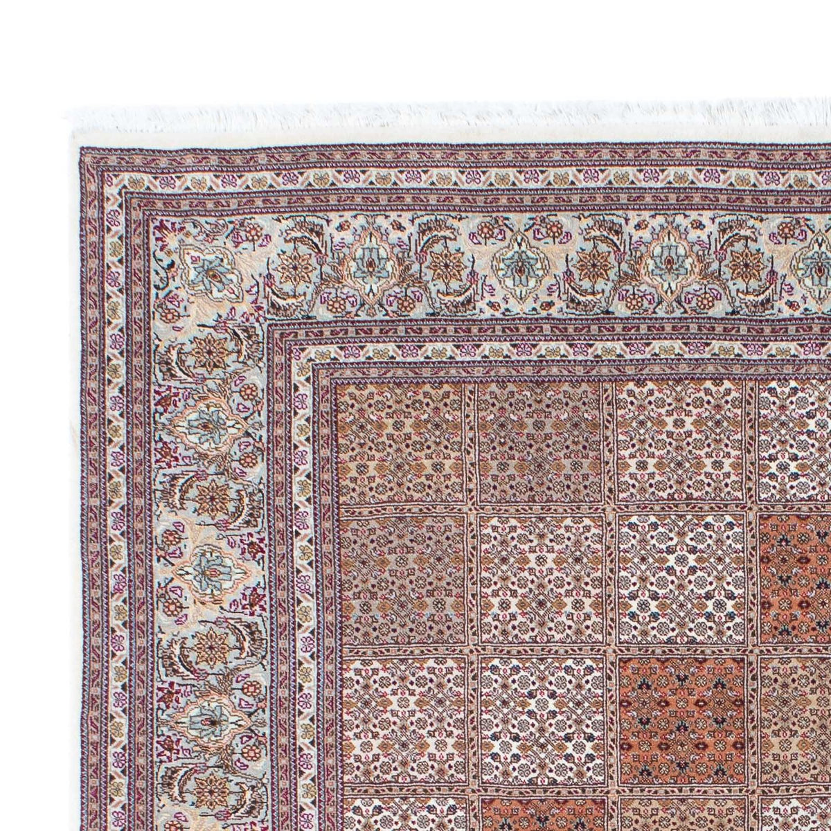 Persisk matta - Tabriz kvadrat  - 153 x 150 cm - mörkröd