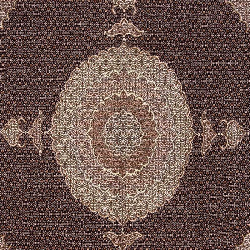 Persisk matta - Tabriz kvadrat  - 315 x 298 cm - mörkbrun