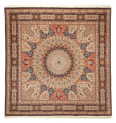 Persisk matta - Tabriz - Royal kvadrat  - 253 x 250 cm - ljusbrun