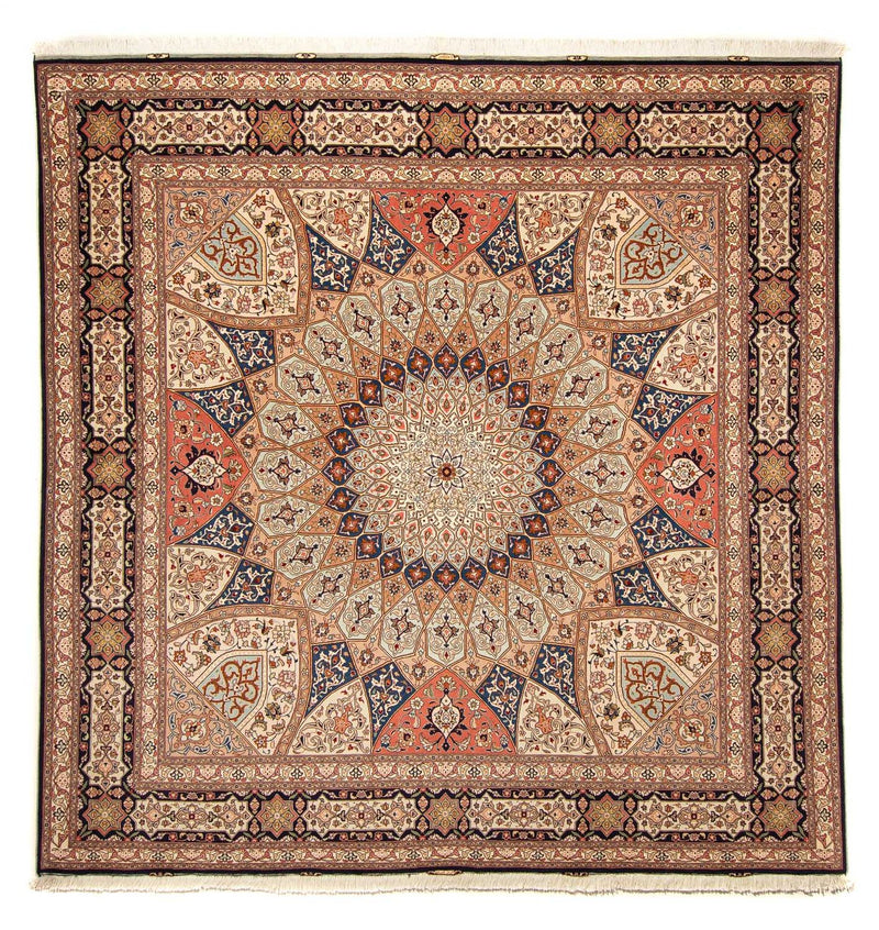 Persisk matta - Tabriz - Royal kvadrat  - 253 x 250 cm - ljusbrun