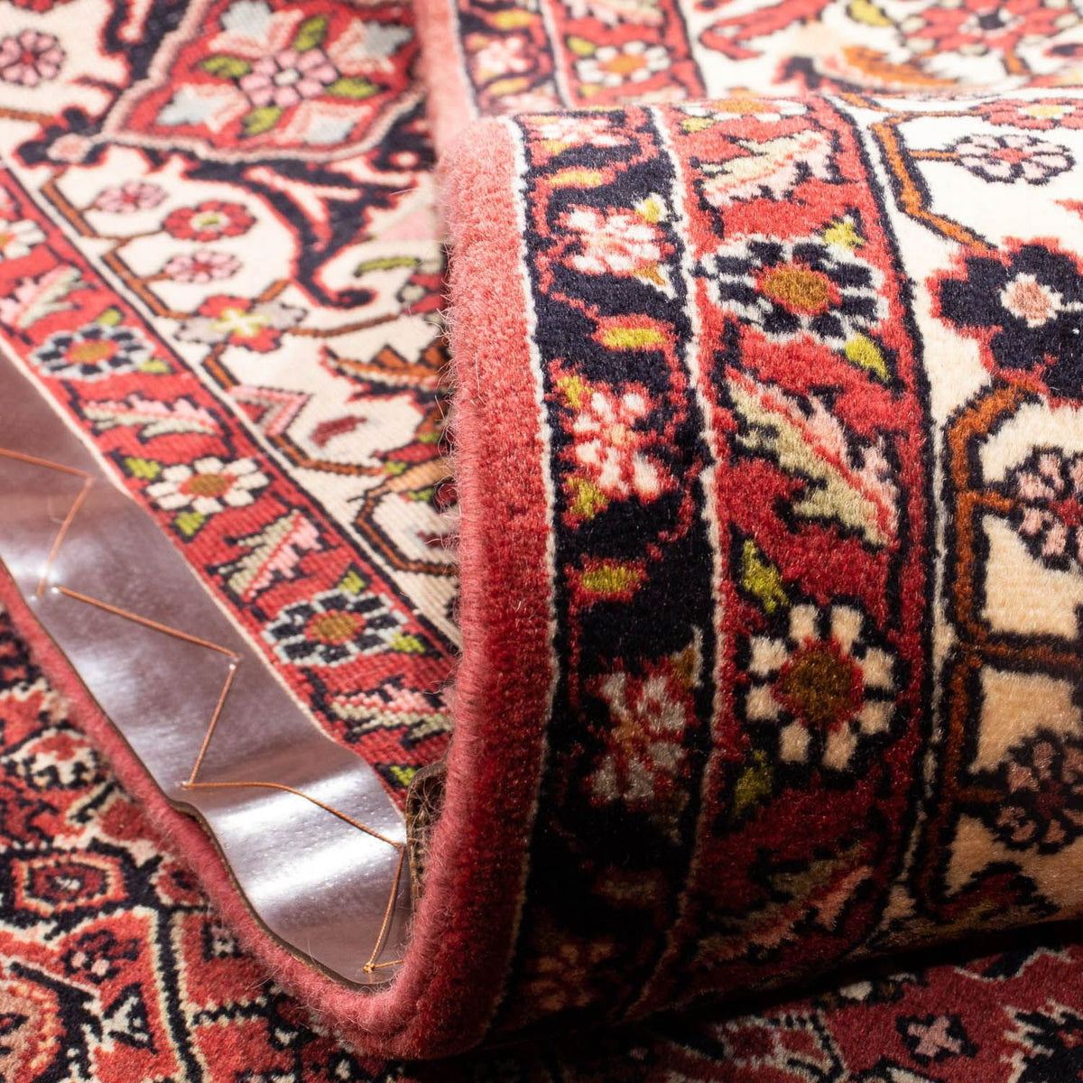 Persisk matta - Bijar - 297 x 197 cm - mörkröd