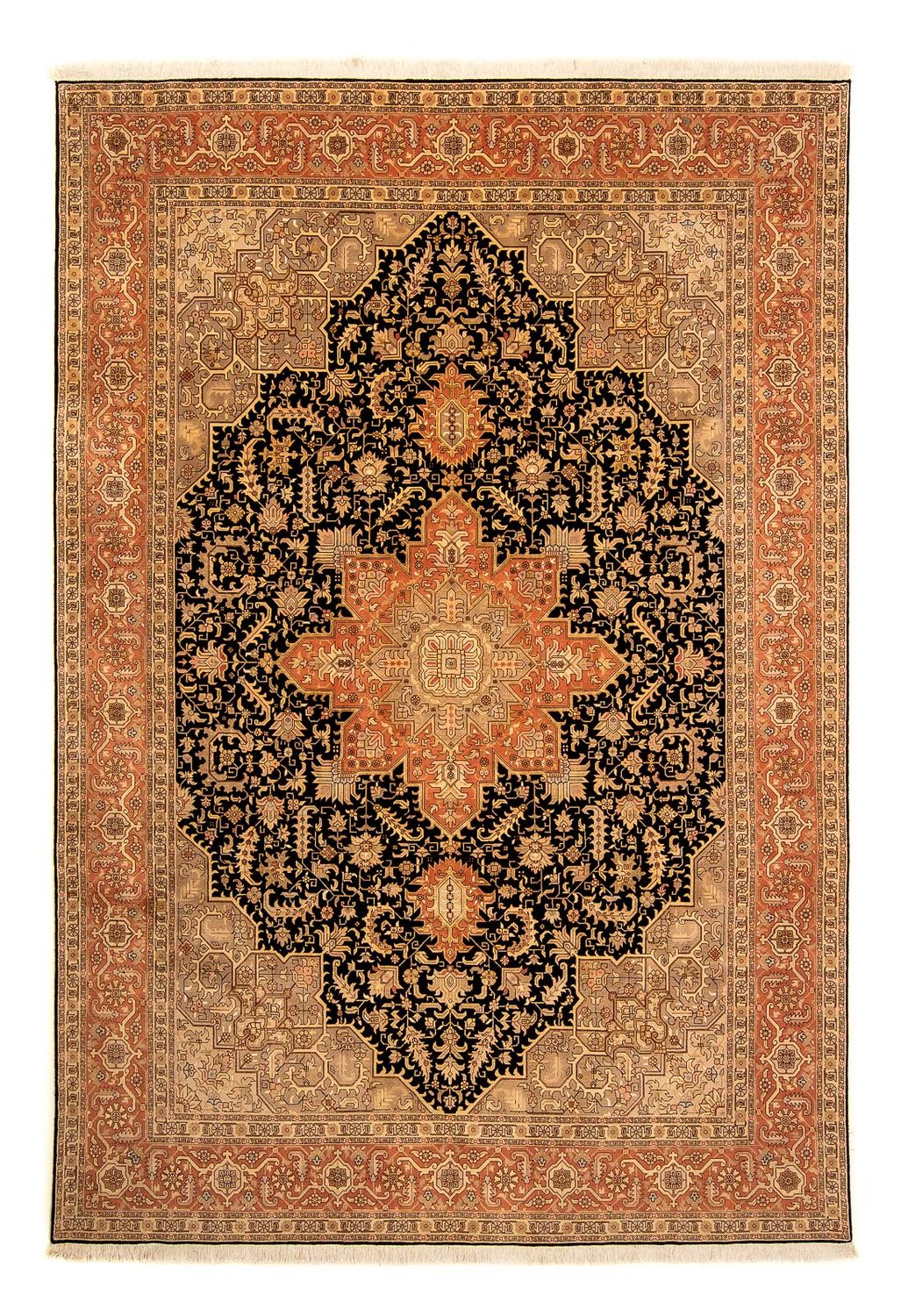 Persisk matta - Tabriz - Royal - 348 x 248 cm - ljusbrun