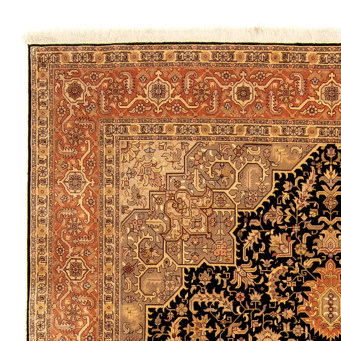 Persisk matta - Tabriz - Royal - 348 x 248 cm - ljusbrun