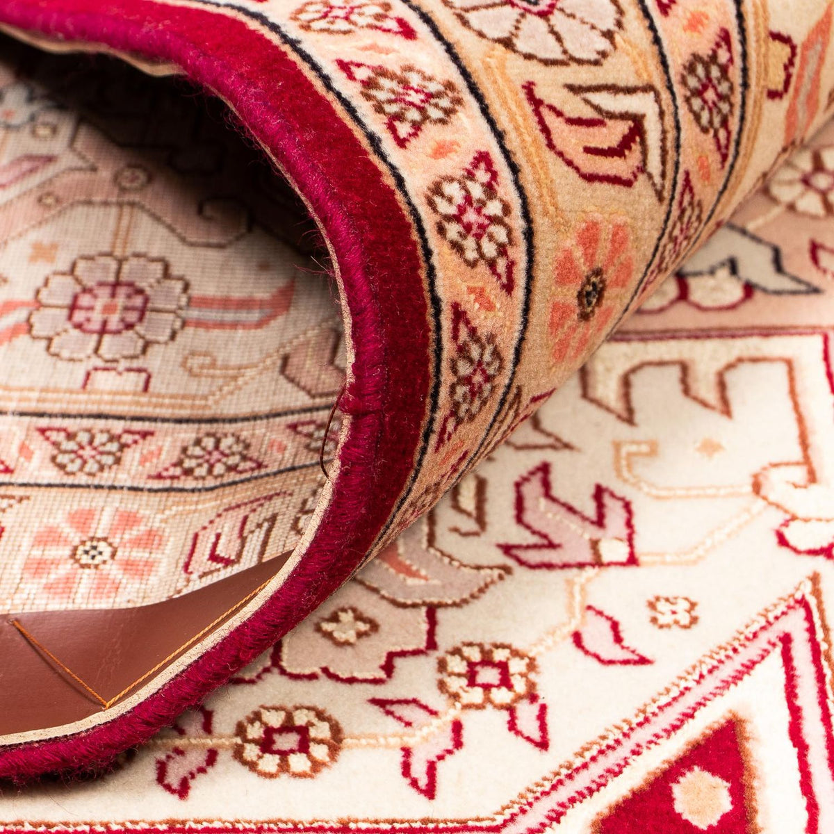 Persisk matta - Tabriz - Royal - 400 x 298 cm - mörkröd