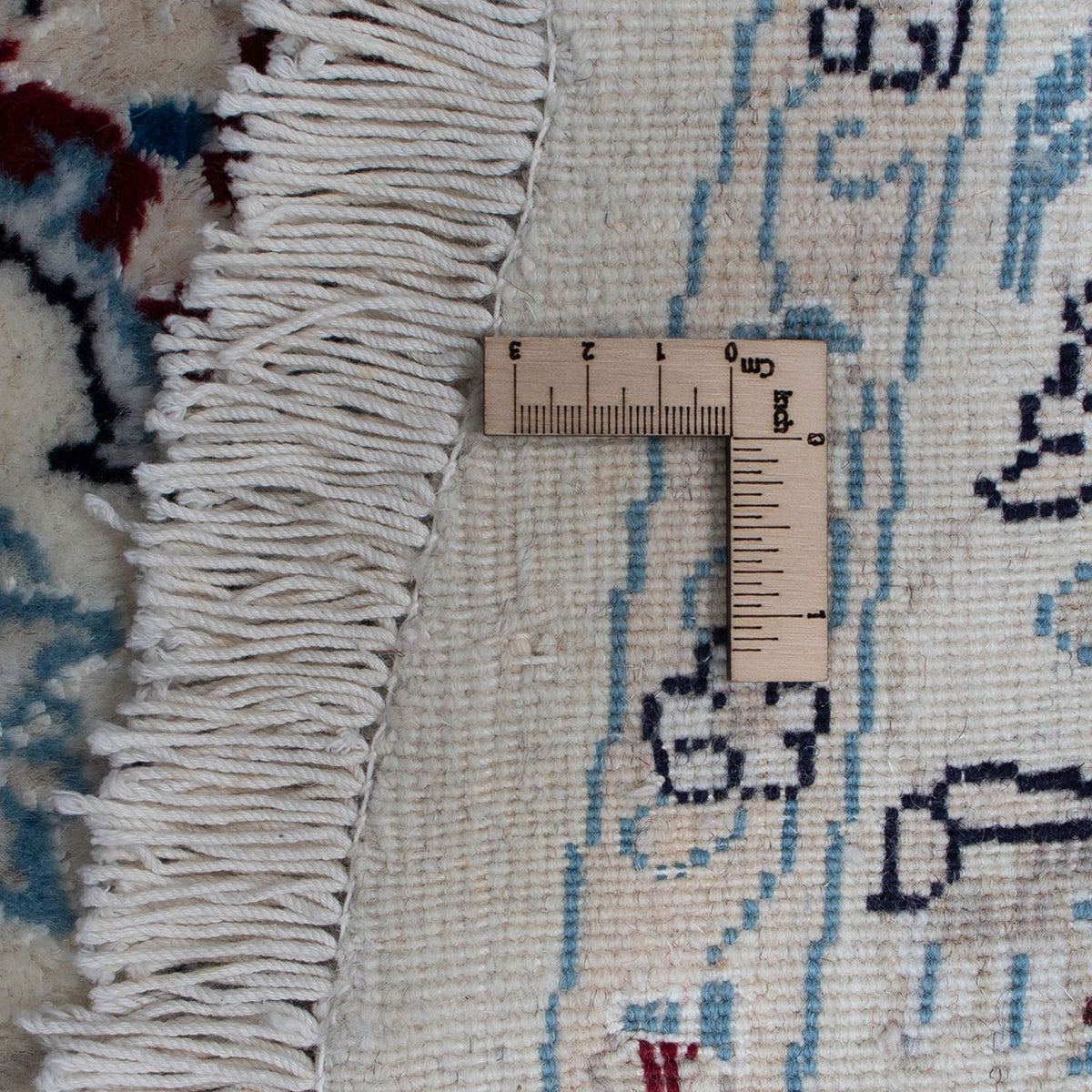 Persisk matta - Nain runt  - 300 x 300 cm - mörkröd