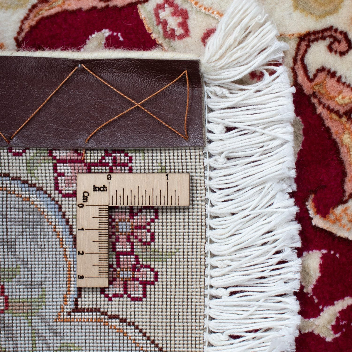 Persisk matta - Tabriz - Royal - 96 x 59 cm - mörkröd