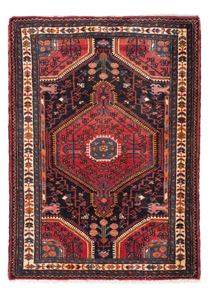 Persisk matta - Nomadic - 127 x 90 cm - mörkröd