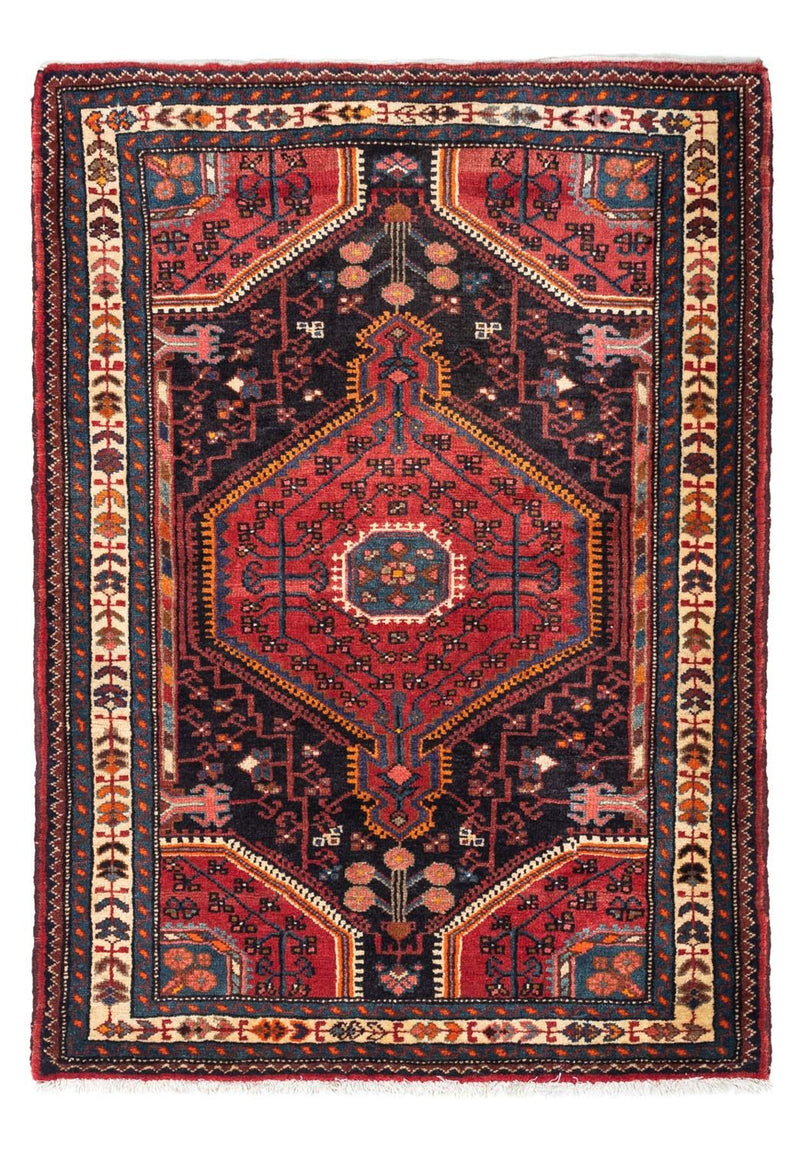 Persisk matta - Nomadic - 127 x 90 cm - mörkröd