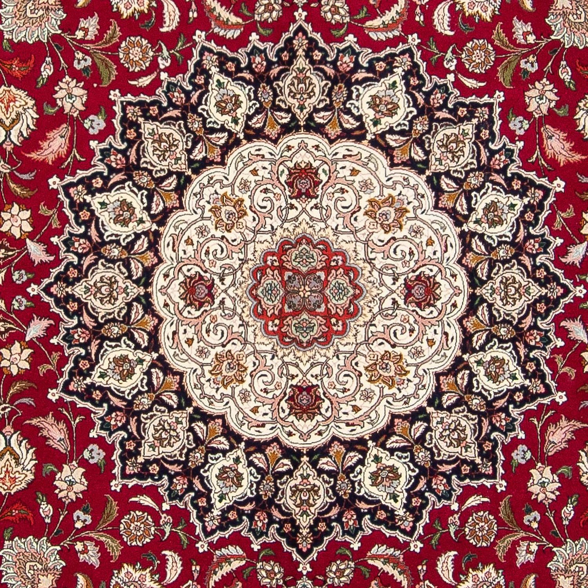 Persisk matta - Tabriz - Royal kvadrat  - 306 x 302 cm - mörkröd