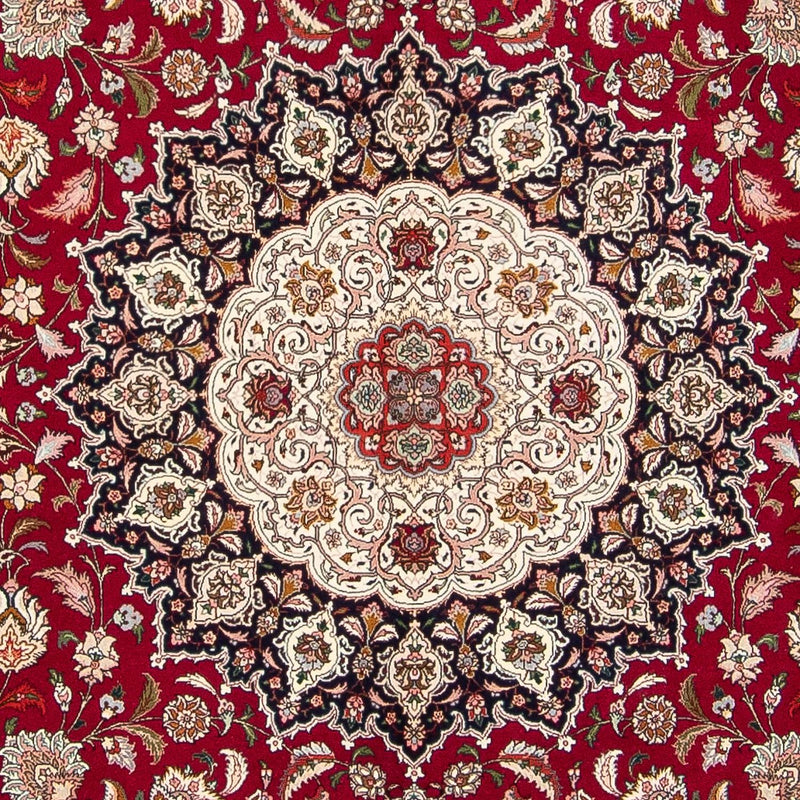 Persisk matta - Tabriz - Royal kvadrat  - 306 x 302 cm - mörkröd