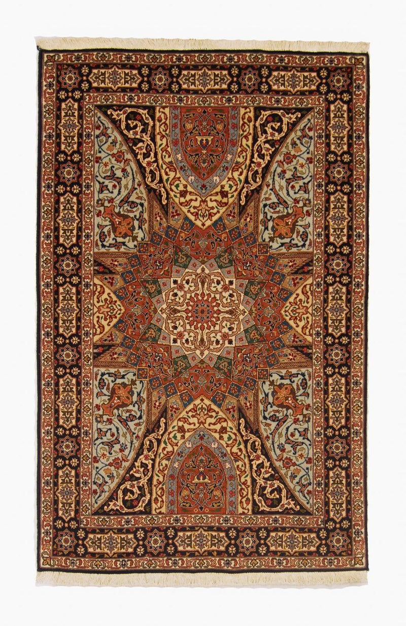Persisk matta - Tabriz - Royal - 154 x 98 cm - flerfärgad