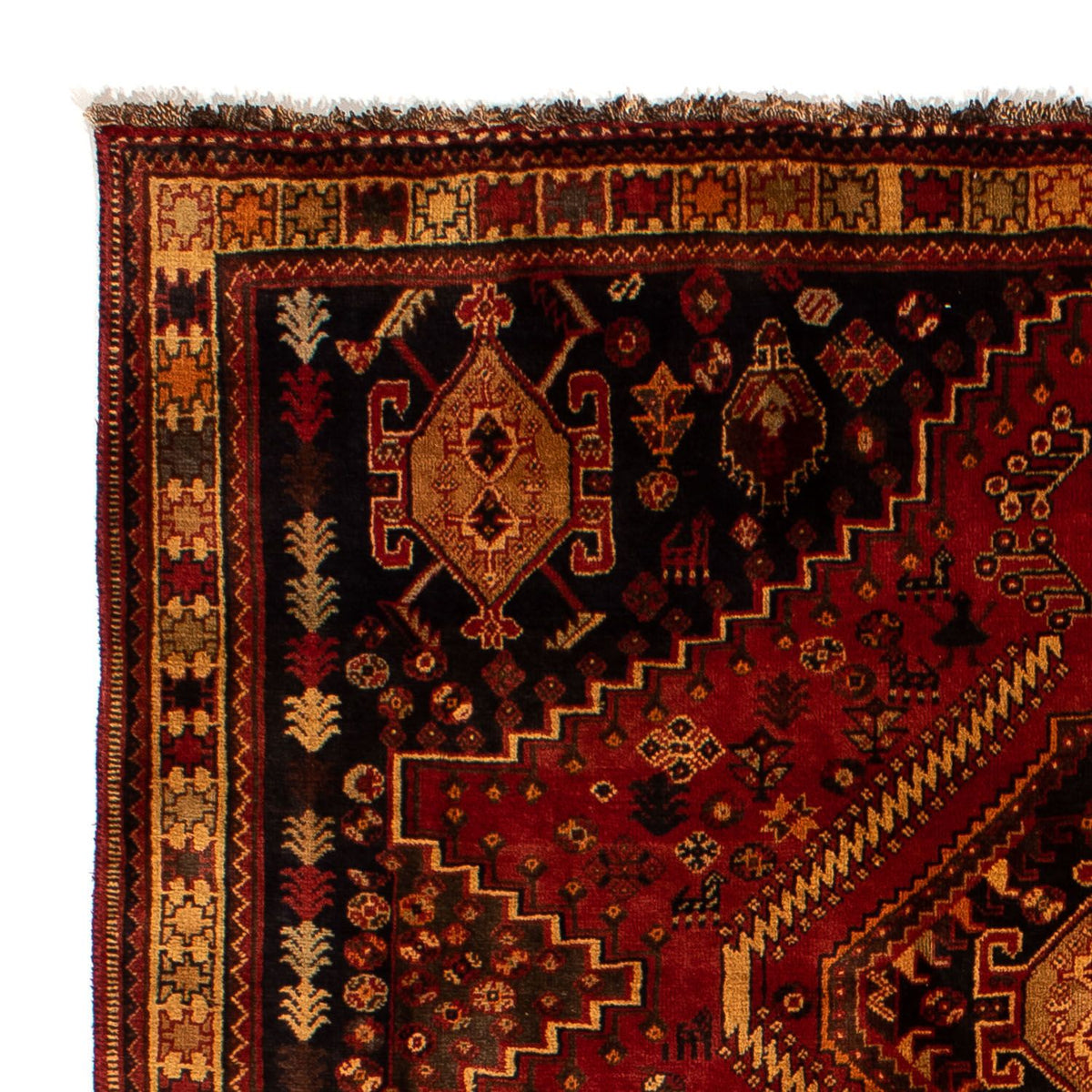 Persisk matta - Nomadic - 290 x 186 cm - mörkröd