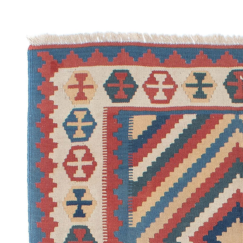 Kelim Carpet - orientalisk matta - 183 x 124 cm - blå