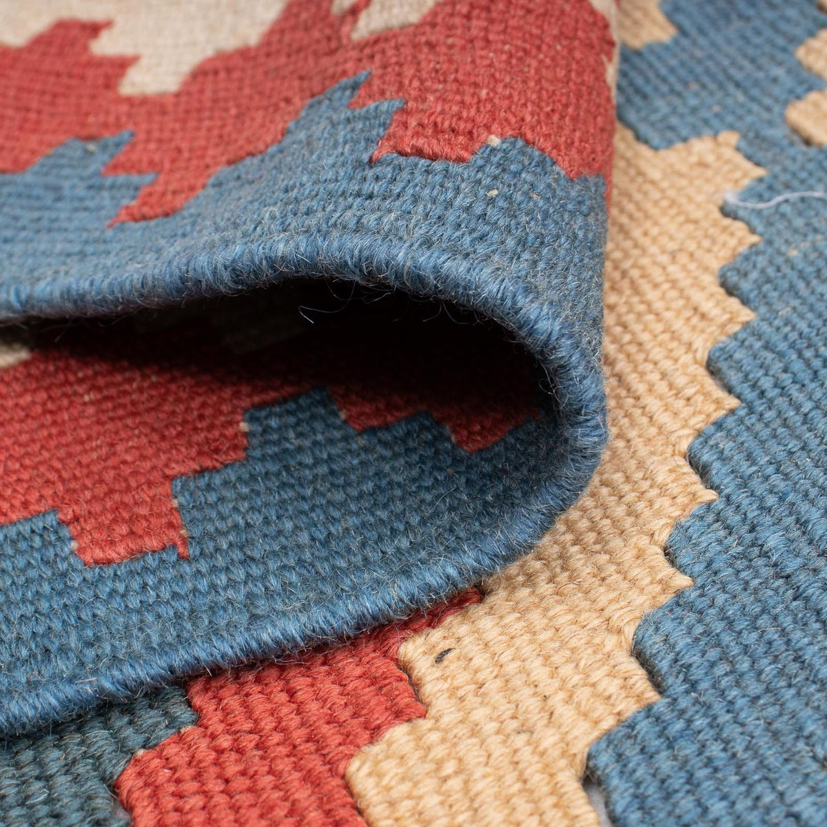 Kelim Carpet - orientalisk matta - 183 x 124 cm - blå