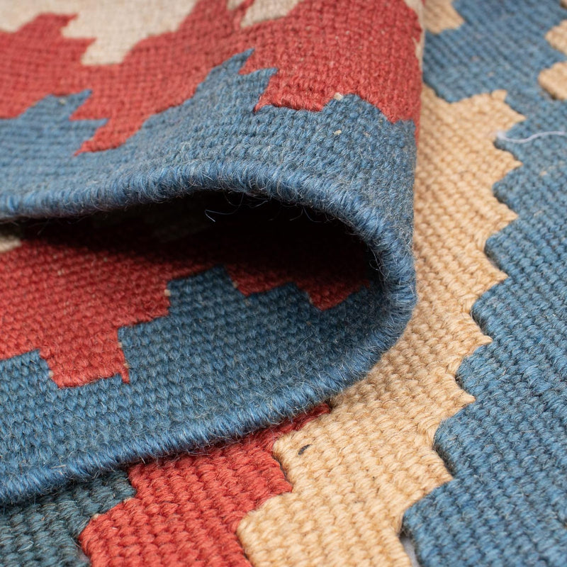 Kelim Carpet - orientalisk matta - 183 x 124 cm - blå