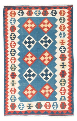 Kelim Carpet - orientalisk matta - 177 x 117 cm - blå