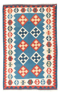 Kelim Carpet - orientalisk matta - 177 x 117 cm - blå