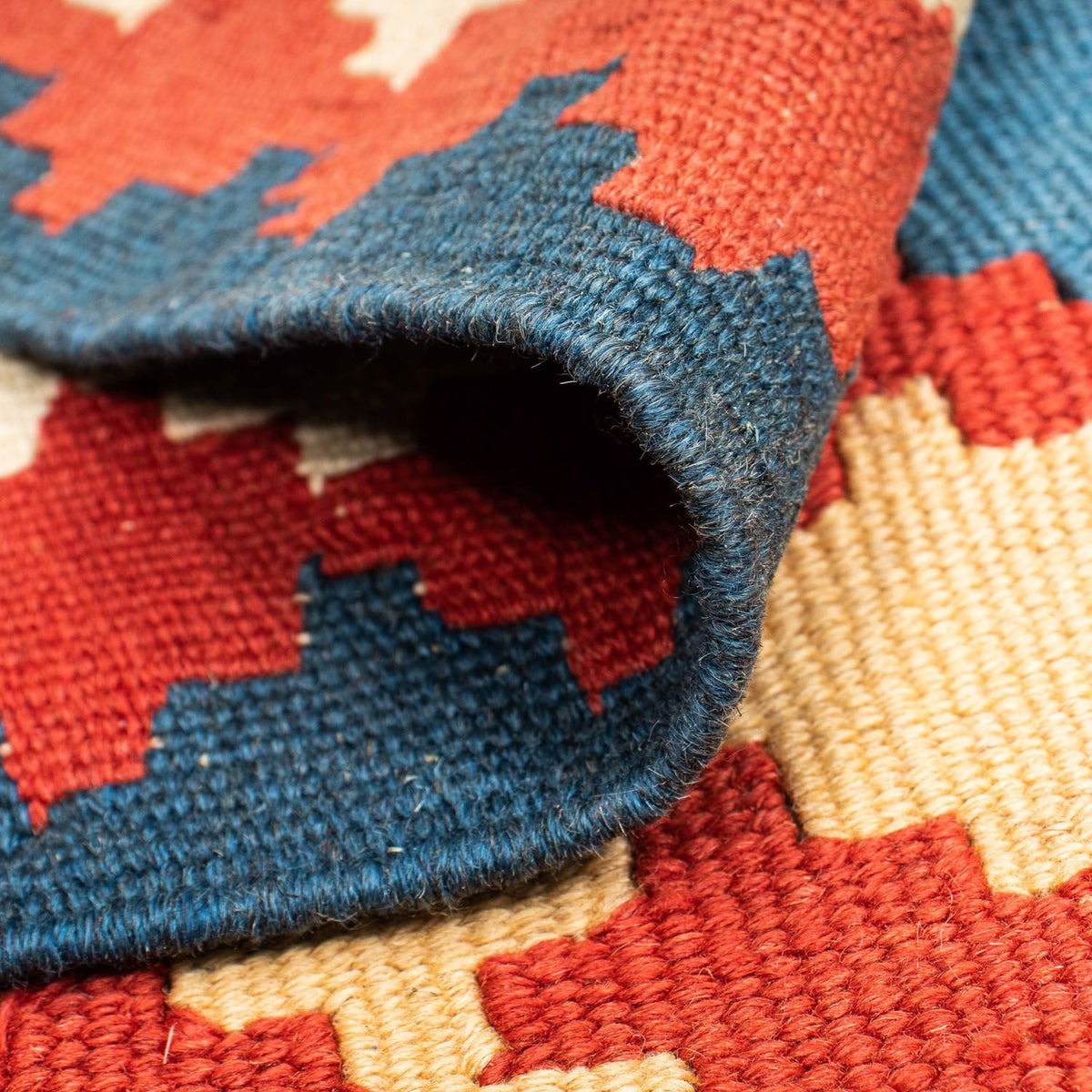 Kelim Carpet - orientalisk matta - 177 x 117 cm - blå