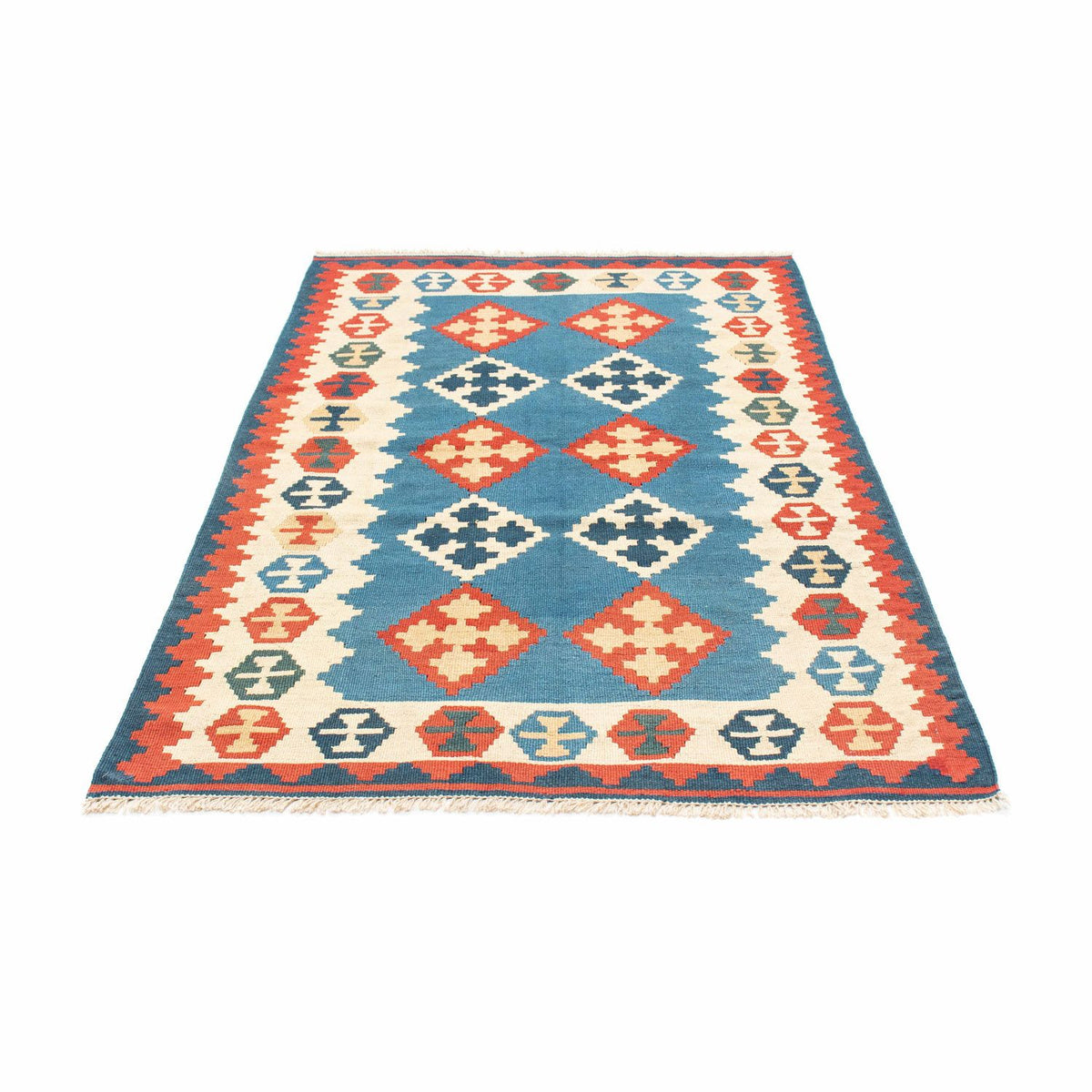 Kelim Carpet - orientalisk matta - 177 x 117 cm - blå