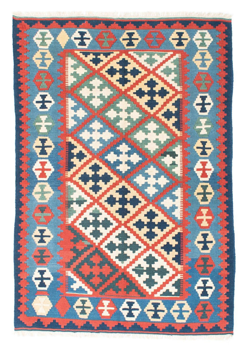 Kelim Carpet - orientalisk matta - 175 x 124 cm - blå
