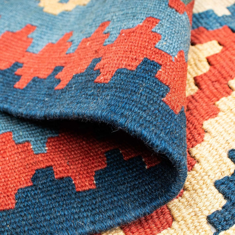 Kelim Carpet - orientalisk matta - 175 x 124 cm - blå