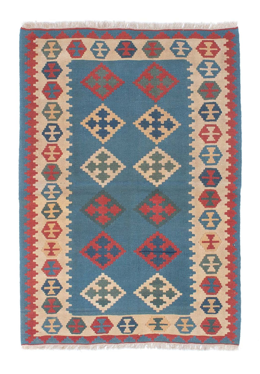 Kelim Carpet - orientalisk matta - 170 x 117 cm - blå